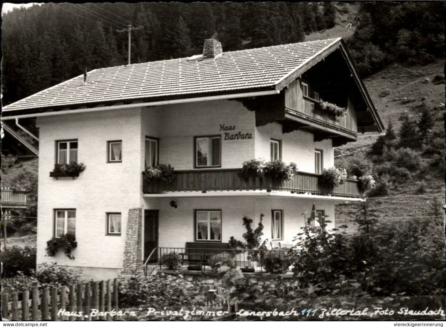 ! 1969 S/w Fotokarte, Pension Haus Barbara, Lanersbach, Zillertal, Österreich - Andere & Zonder Classificatie