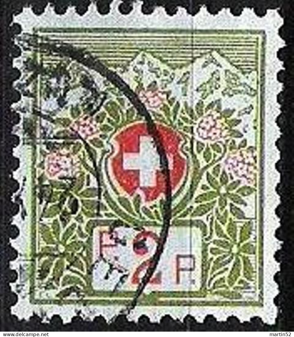 Schweiz Suisse 1911: Portofreiheit Zu 2 B (ohne Nummer) Mit O GELFINGEN 24.XII.17 (Zu CHF 32.00) - Portofreiheit