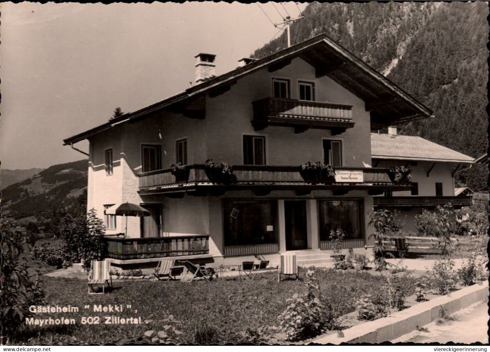 !  S/w Fotokarte, Gästeheim Mekki, Mayrhofen, Zillertal, Österreich - Zillertal