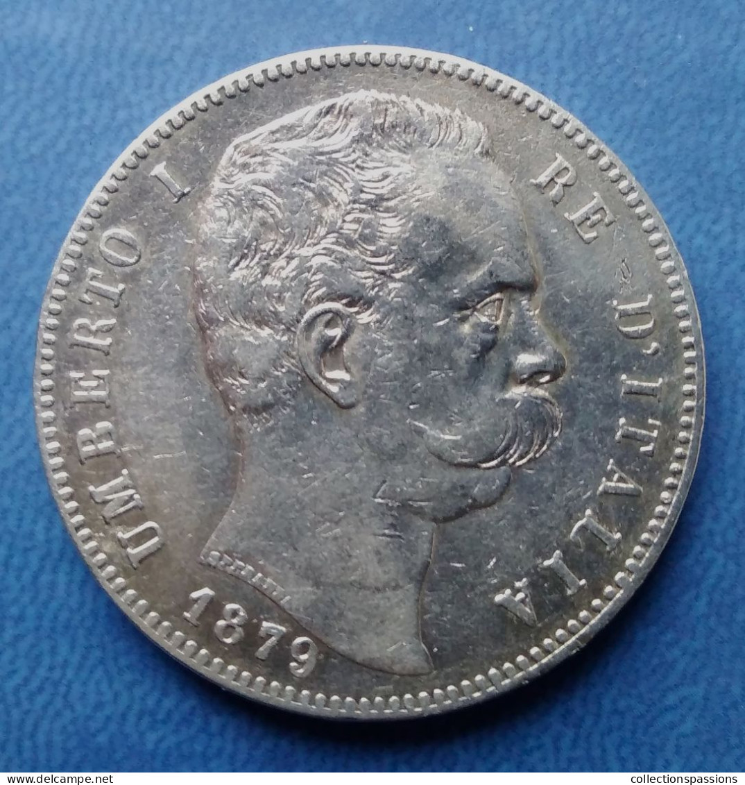 - ITALIE - 5 L  Humbert 1er - 1879 R - - 1878-1900 : Umberto I