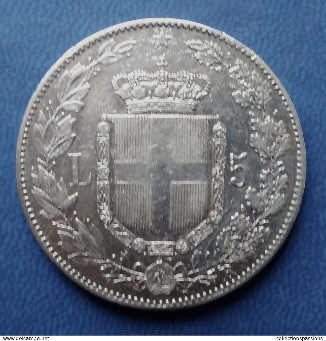 - ITALIE - 5 L  Humbert 1er - 1879 R - - 1878-1900 : Umberto I.