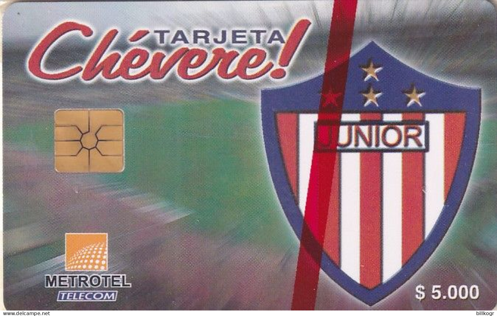 COLOMBIA - Junior FC/Emblem, Metrotel Telecard $5000, Mint - Kolumbien