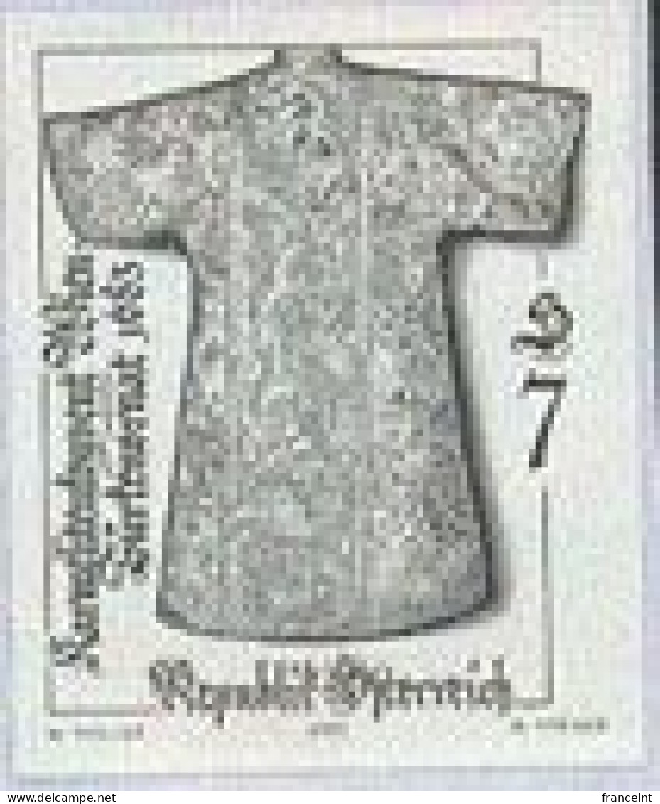 AUSTRIA(2001) Church Vestment Cut From Turkish Tent. Black Proof. Scott No 1851. - Proofs & Reprints