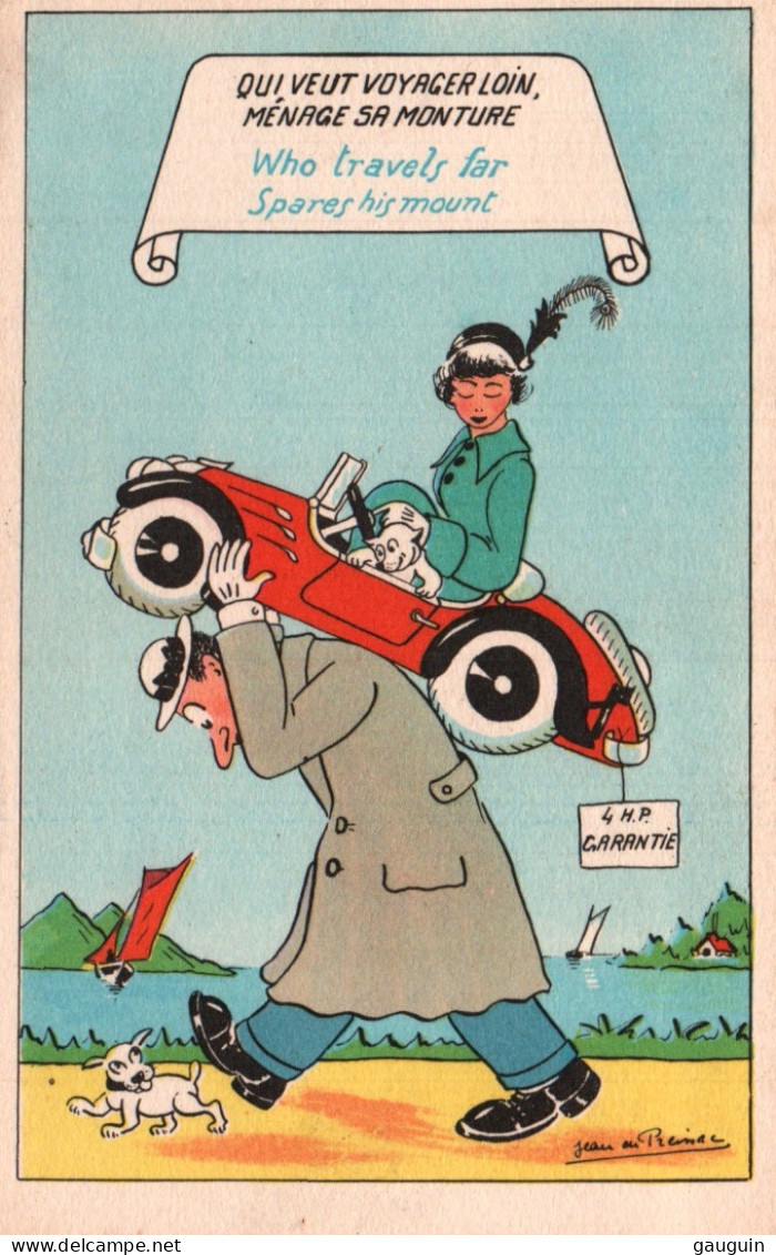 CPA - Illustration J.De PREISSAC - HUMOUR Thème Voiture - Edition Jipé - Preissac