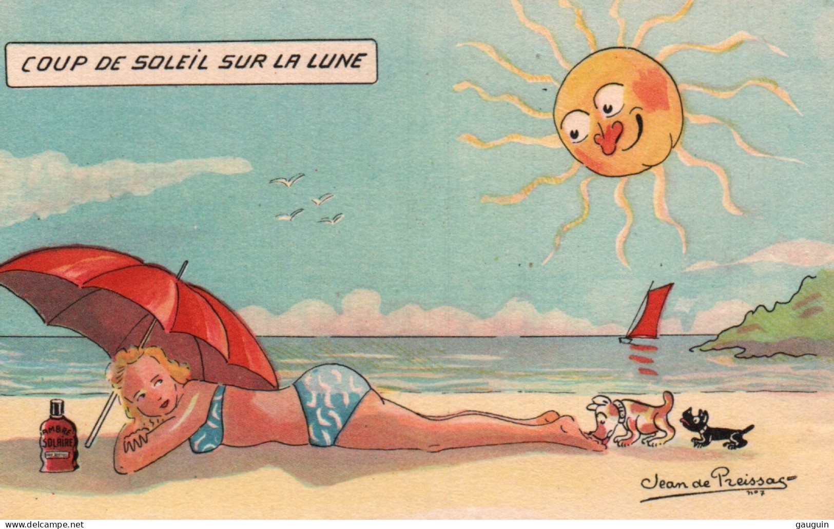 CPA - Illustration J.De PREISSAC - HUMOUR Thème Pin'up à La Plage - Edition Jipé - Preissac