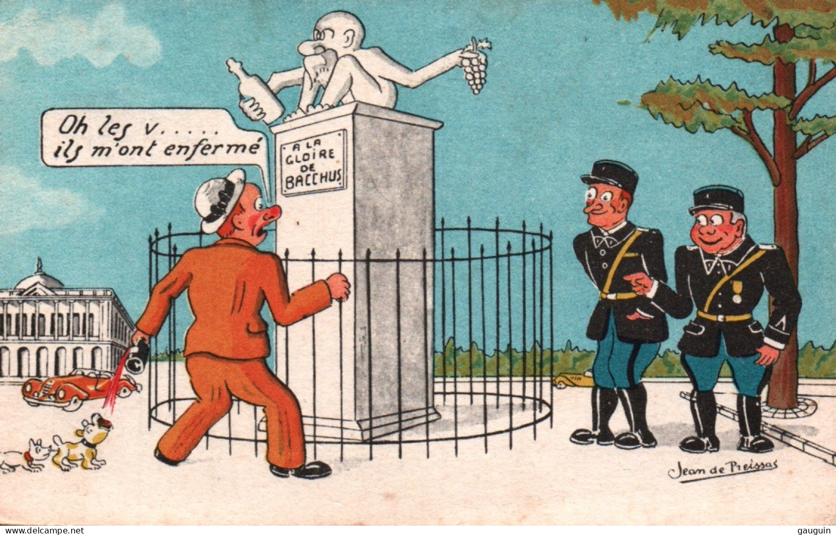 CPA - Illustration J.De PREISSAC - HUMOUR Thème Gendarmes - Edition Jipé - Preissac