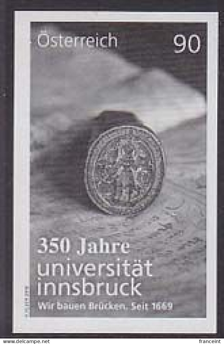 AUSTRIA(2019) Seal Of University Of Innsbruck. Black Print. - Proofs & Reprints