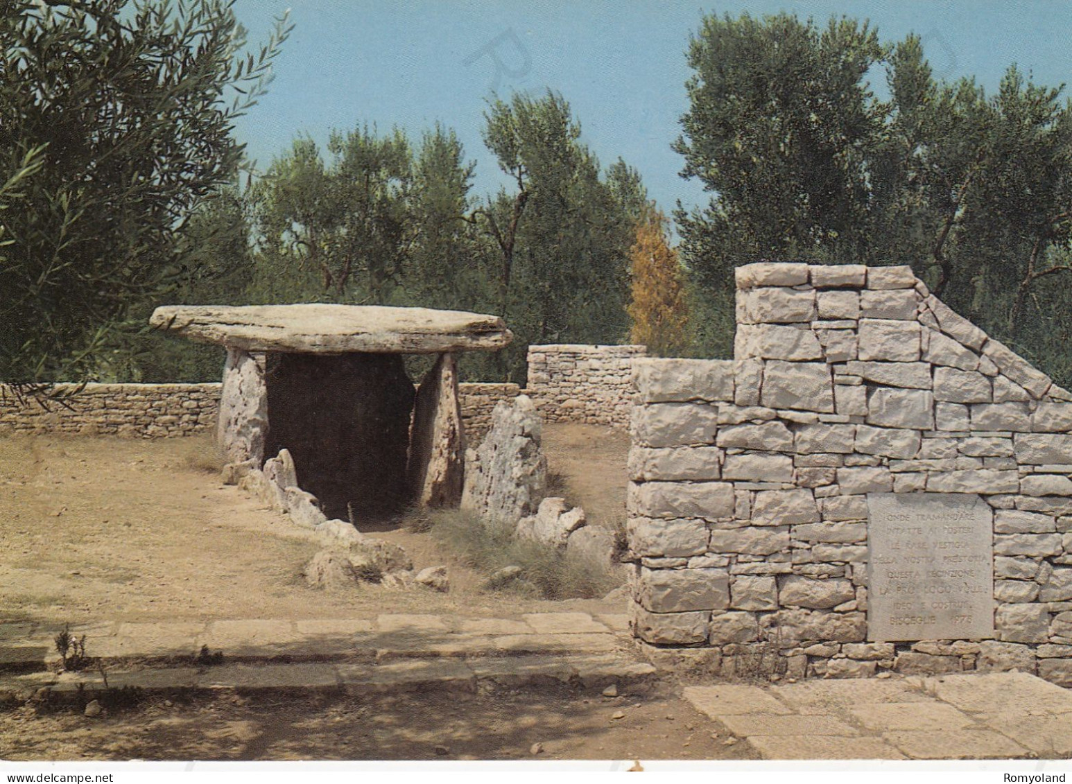 CARTOLINA  BISCEGLIE,BARLETTA,PUGLIA-IL DOLMEN-STORIA,MEMORIA,CULTURA,RELIGIONE,IMPERO ROMANO-BELLA ITALIA,NON VIAGGIATA - Barletta