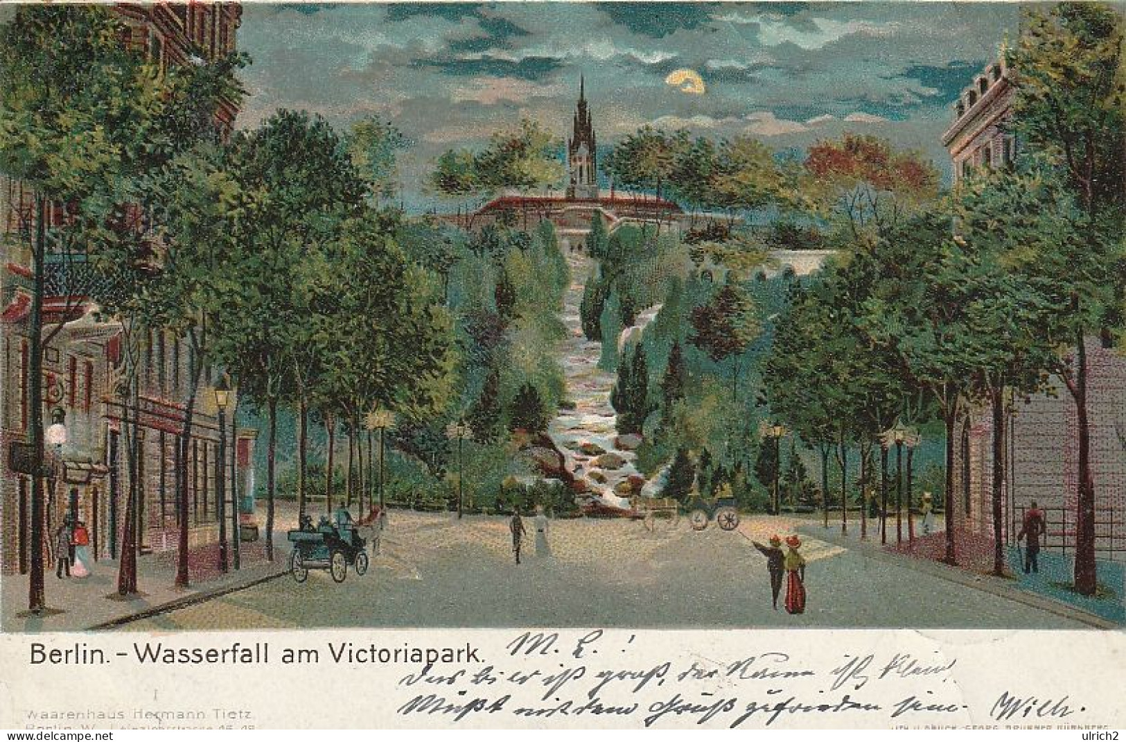 AK Berlin - Wasserfall Am Victoriapark - 1902 (66471) - Kreuzberg