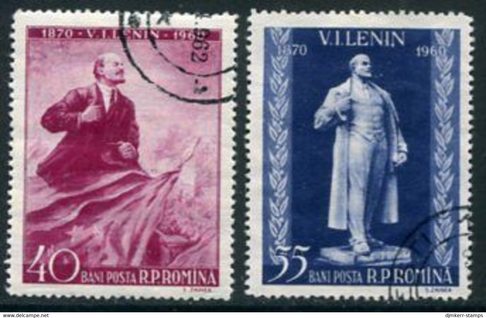 ROMANIA 1960 Lenin Anniversary Used.  Michel 1840-41 - Gebraucht