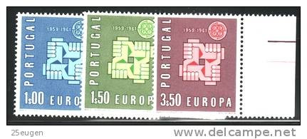 PORTUGAL 1961 EUROPA CEPT SET  MNH - 1961