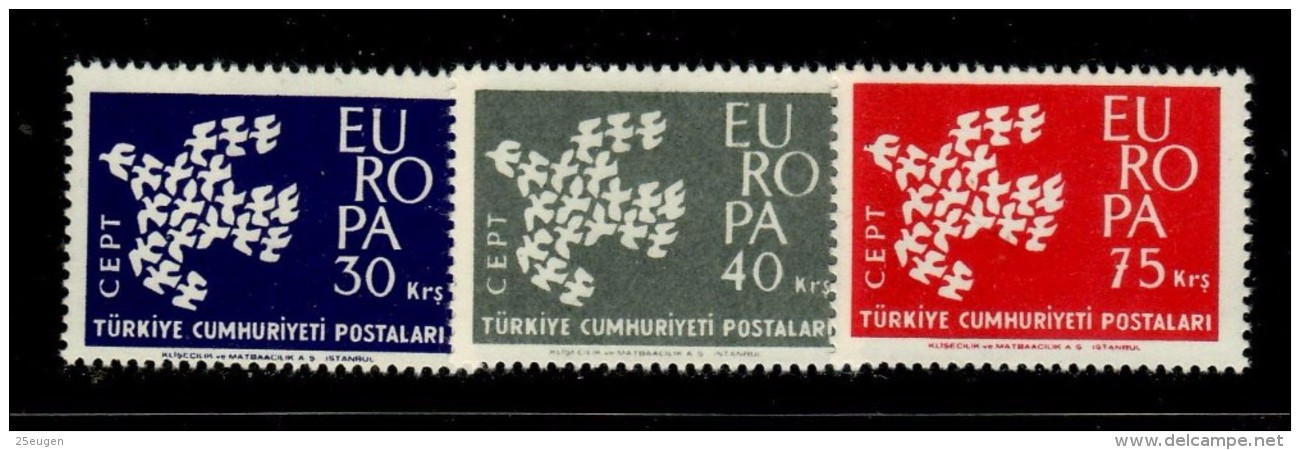 TURKEY 1961  EUROPA CEPT MNH - 1961