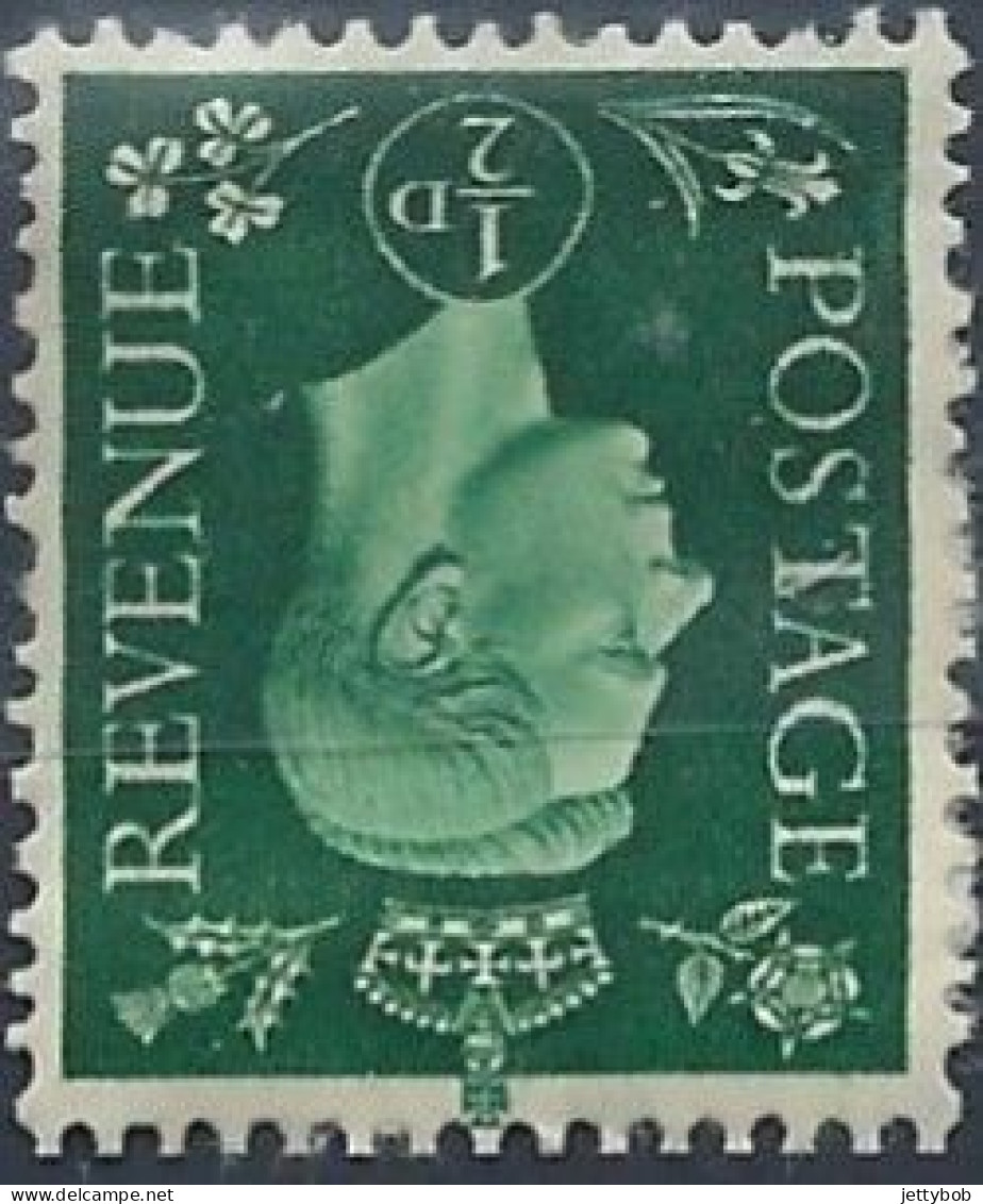 GB 1937 KGVI 1/2d Green Wmk Inverted Unused But No Gum - Unused Stamps