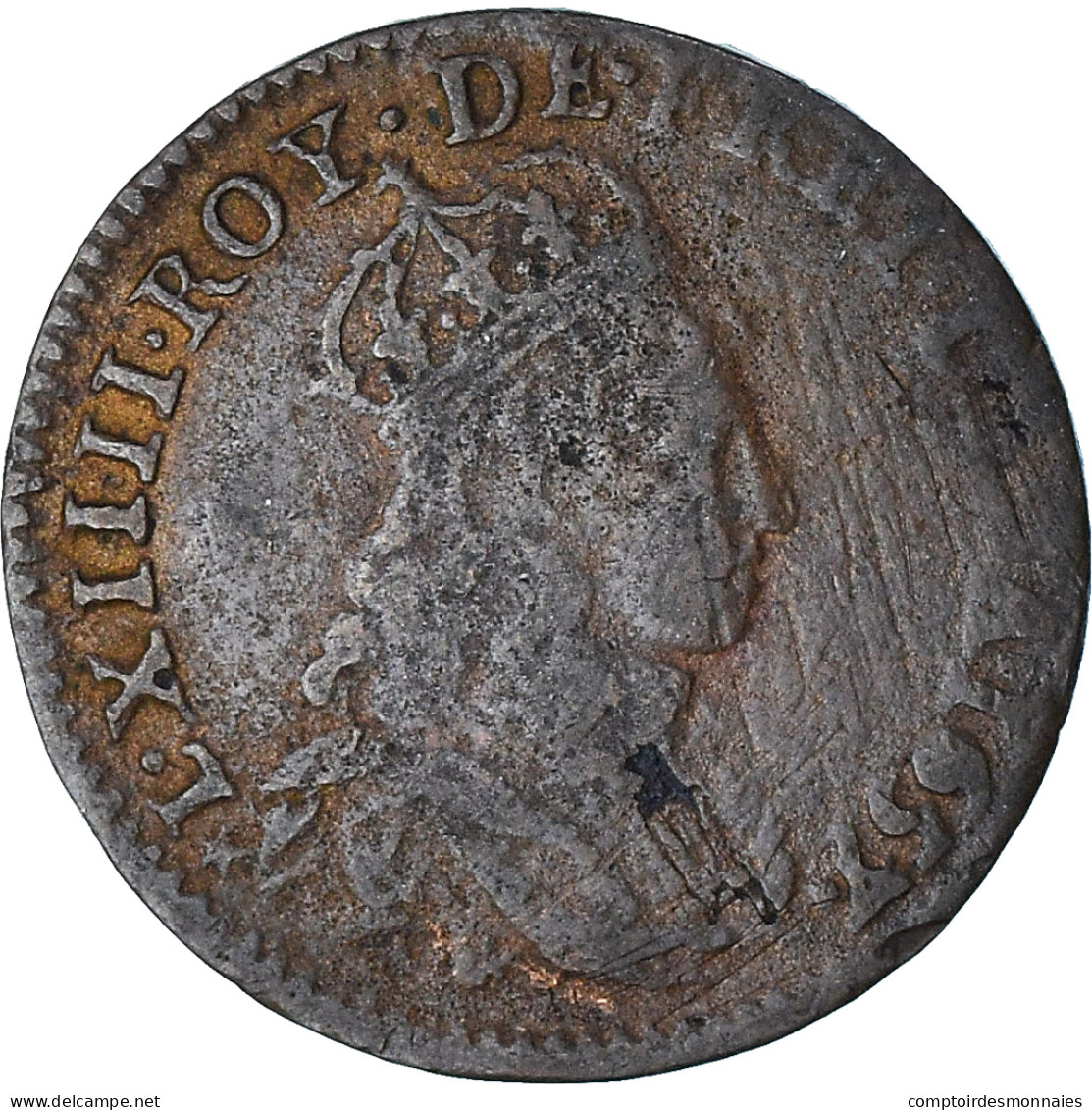 France, Louis XIII, Liard De France, 1657, Meung-sur-Loire, TB+, Cuivre, C2G:90 - 1610-1643 Louis XIII Le Juste