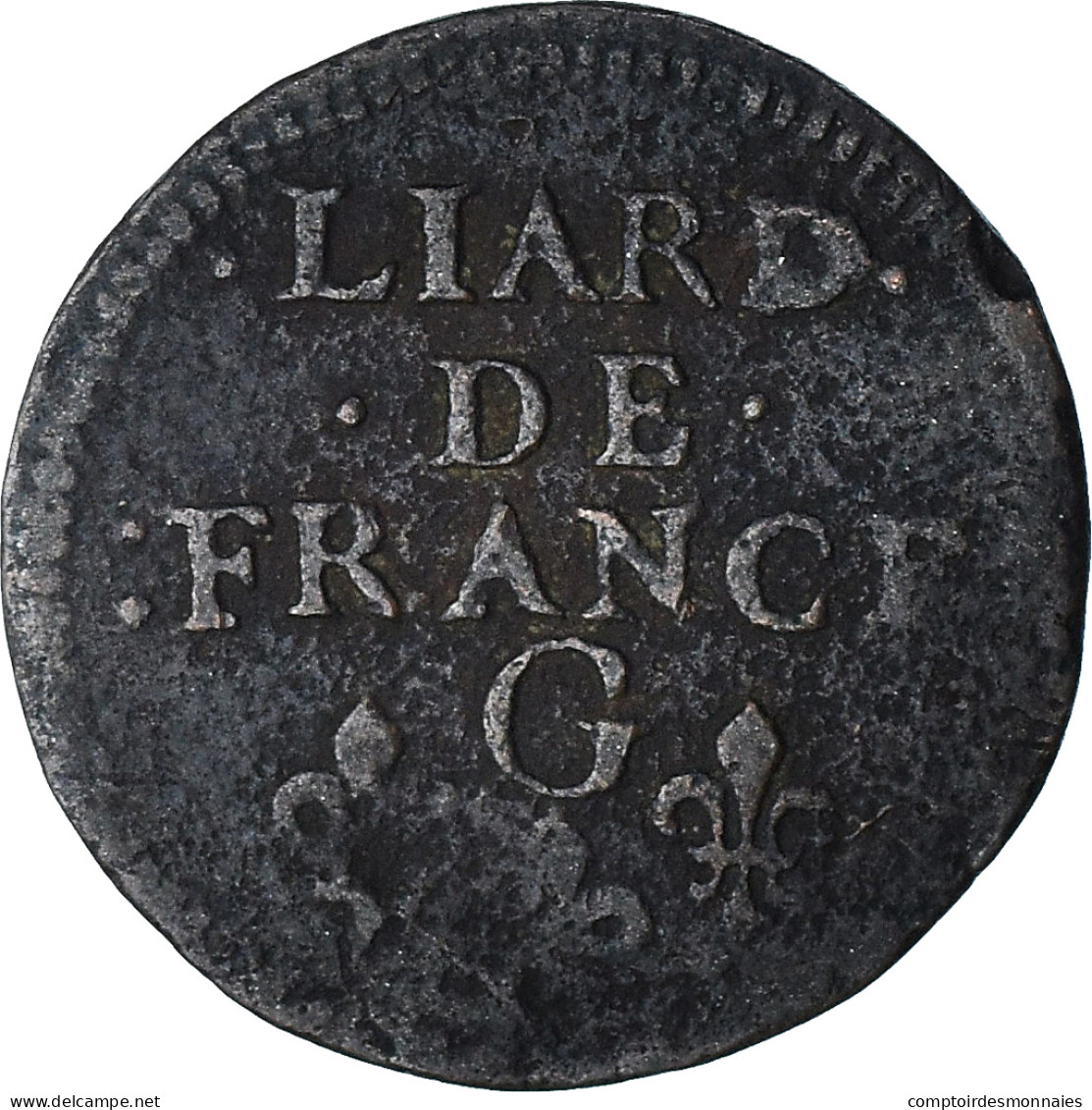 France, Louis XIII, Liard De France, 1656, Lusignan, TB, Cuivre, C2G:102 - 1610-1643 Louis XIII The Just