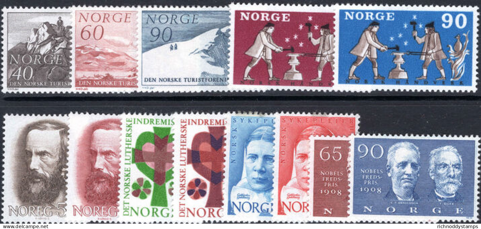 Norway 1968 Commemorative Year Set Unmounted Mint. - Nuevos