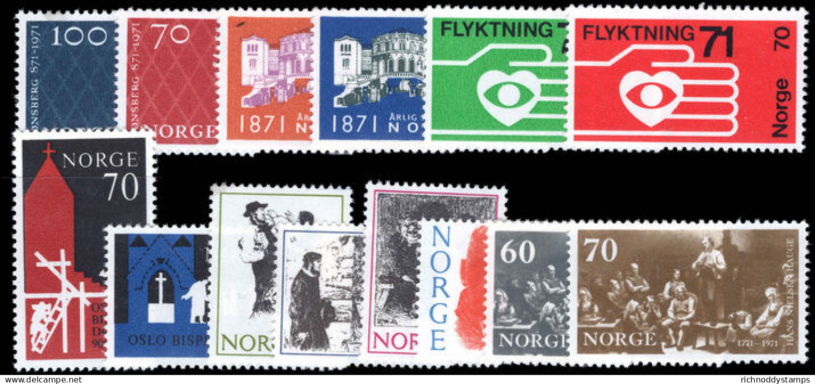 Norway 1971 Commemorative Year Set Unmounted Mint. - Neufs