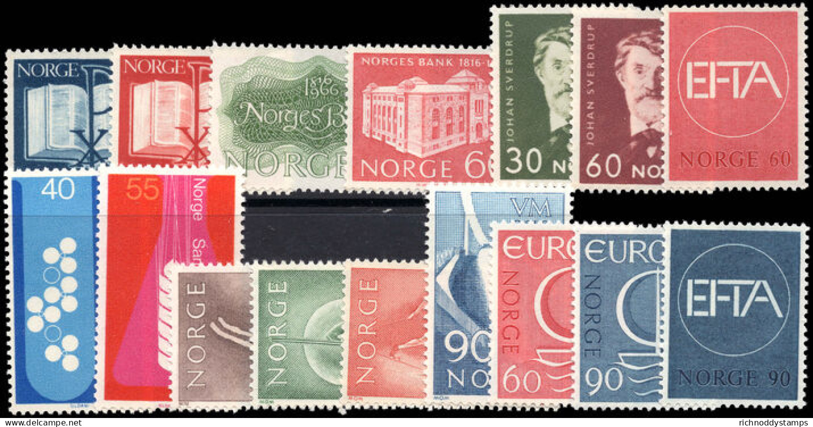 Norway 1966 Commemorative Year Set Unmounted Mint. - Ungebraucht