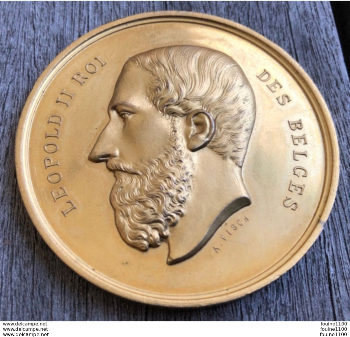 Médaille Exposition Commerciale Et Alimentaire ANVERS 1894 ( Belgique ) LEOPOLD II ROI DES BELGES Signé A. FISCH - Otros & Sin Clasificación