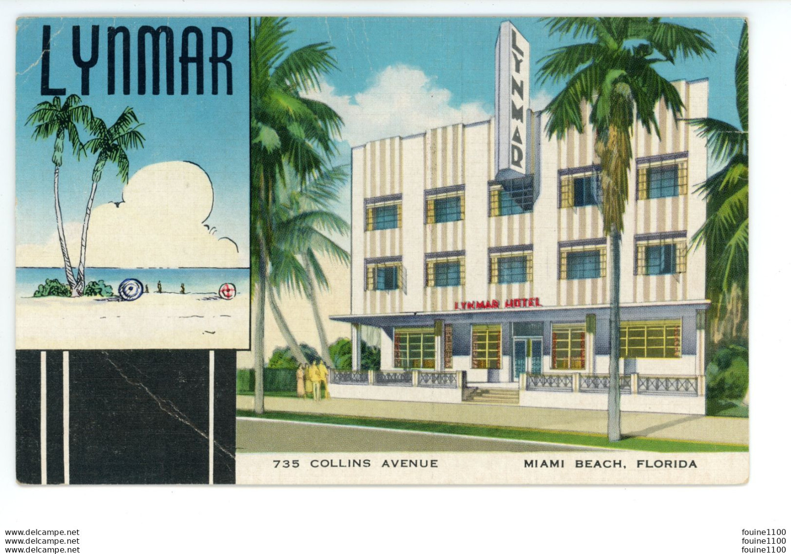 LYNMAR 735 Collins Avenue MIAMI BEACH FLORIDA  ( Format 9 X 14 Cm ) - Miami Beach