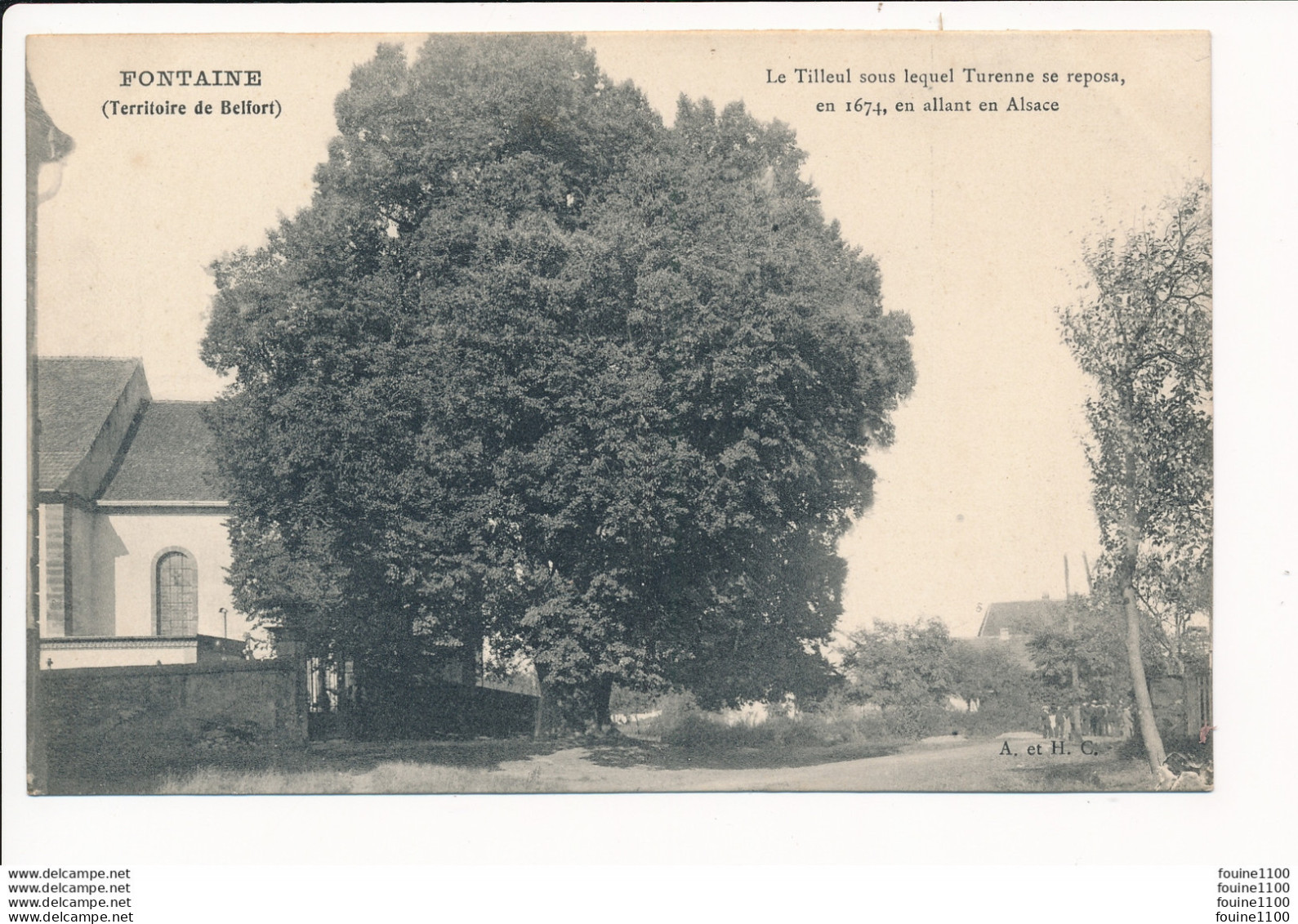 FONTAINE  Le Tilleul ( Arbre ) Sous Lequel Turenne Se Reposa - Fontaine