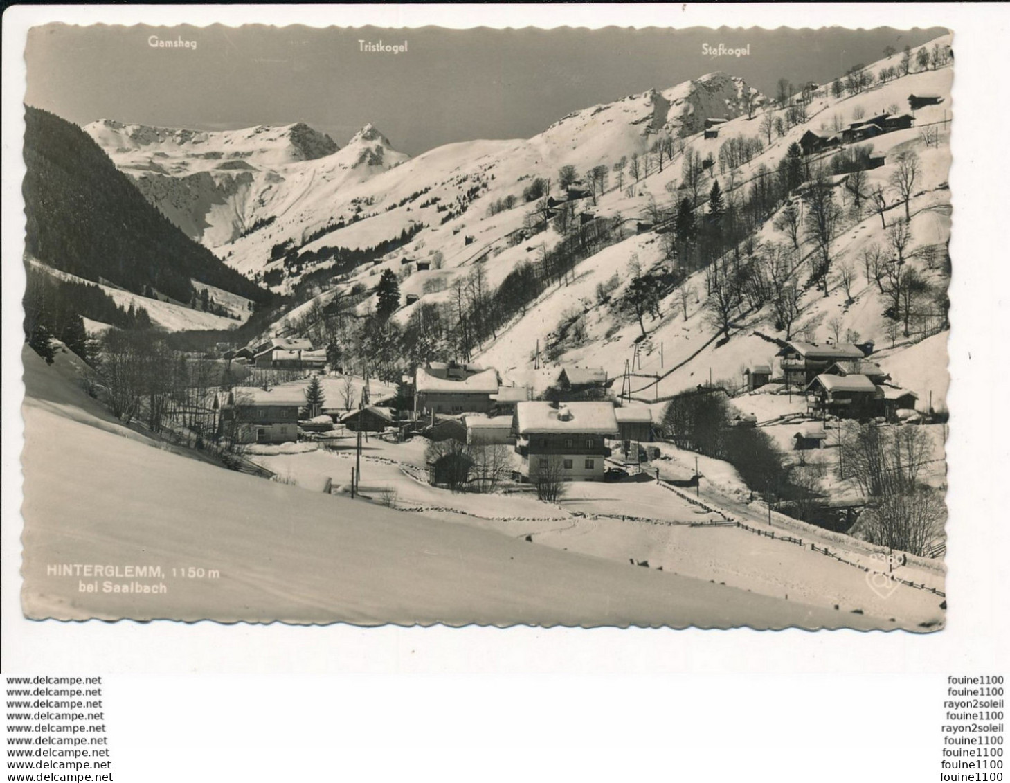 Carte De HINTERGLEMM BEI Saalbach  ( Format 9 X 14 Cm ) - Saalbach