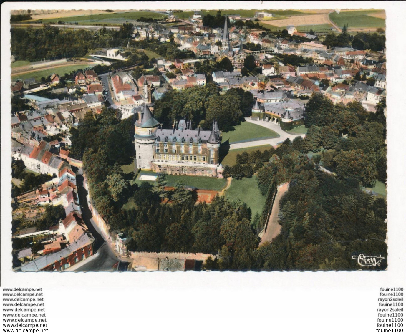 Carte ( Format 15 X 10,5 Cm ) ANTOING Le Château Vue Aérienne - Antoing