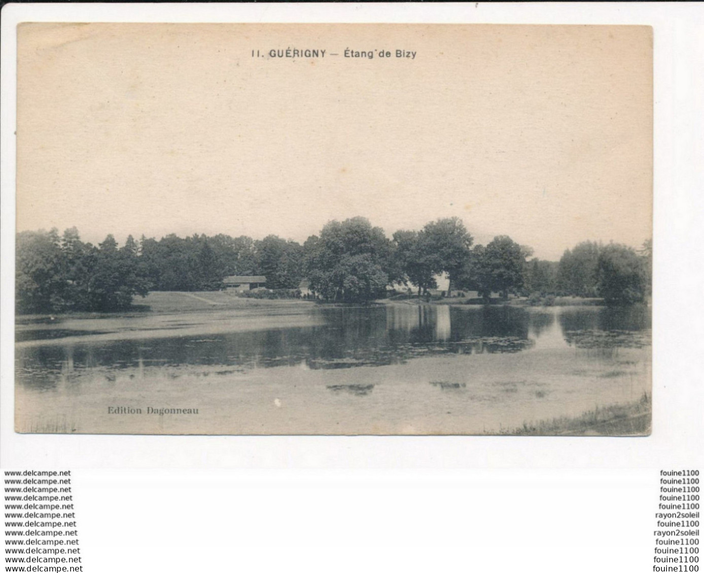 Carte De GUERIGNY étang De Bizy  ( Recto Verso ) - Guerigny