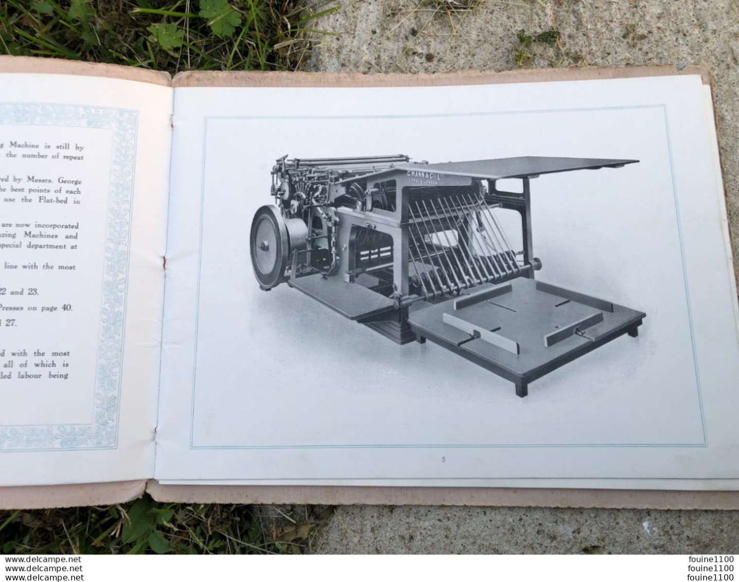 Catalogue MACHINES D'IMPRIMERIE PRESSES ROTATIVES TYPOGRAPHIQUES Georges MANN & Co LEEDS Machinery Lithographic Rotary - Non Classificati