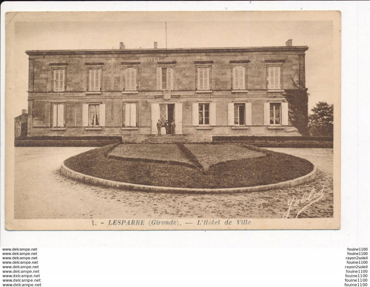 Carte De LESPARRE L'hôtel De Ville ( Recto Verso ) - Lesparre Medoc