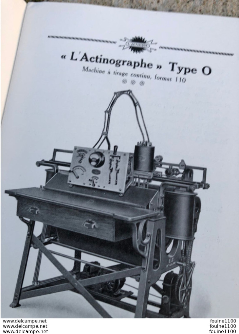 catalogue L'ACTINIQUE construction d'appareils électriques pour photographie industrielle Ets E. Chagniard à MONTROUGE