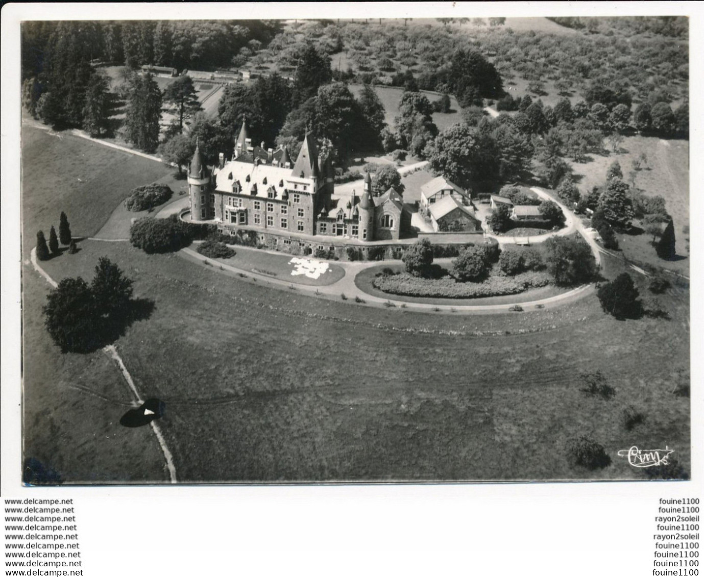 Carte ( Format 15 X 10,5 Cm ) STOUMONT  Vue Aérienne Froid Court ( Château ) - Stoumont