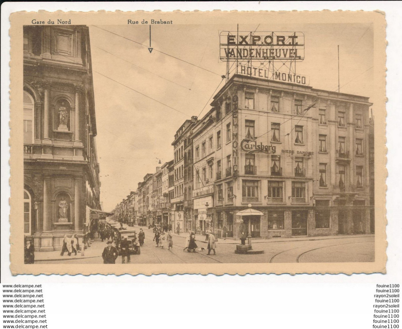 Carte ( Format 15 X 10,5 Cm ) BRUXELLES Hôtel Monico - Cafés, Hôtels, Restaurants
