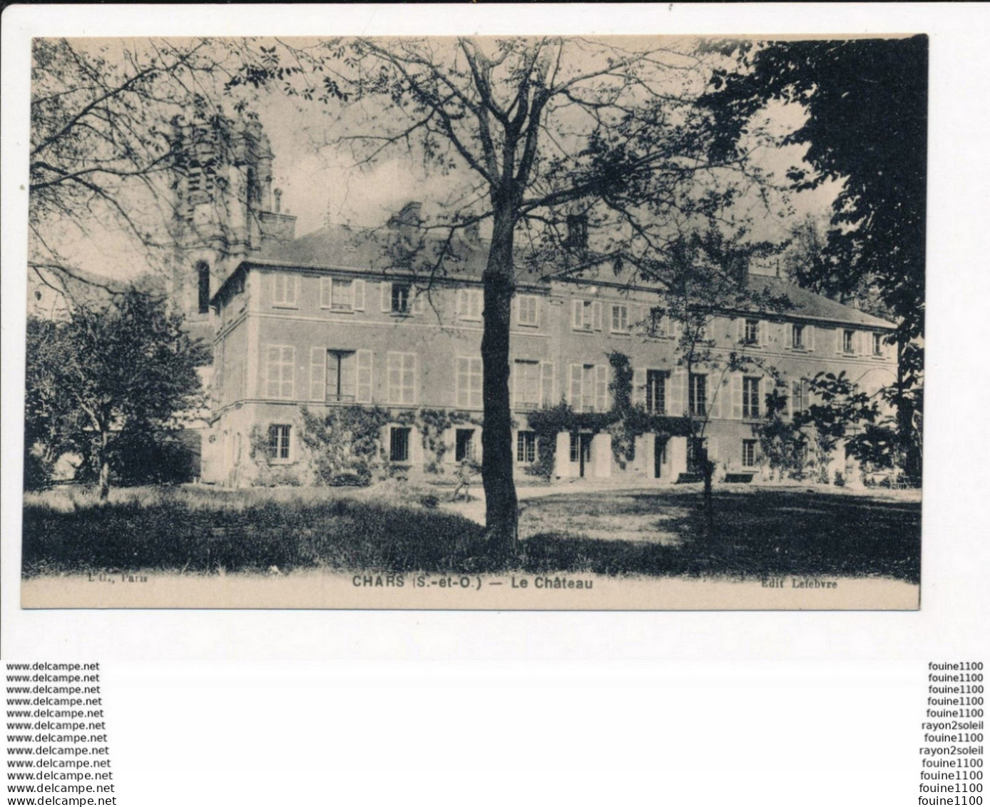 Carte De CHARS Le Château  ( Recto Verso ) - Chars