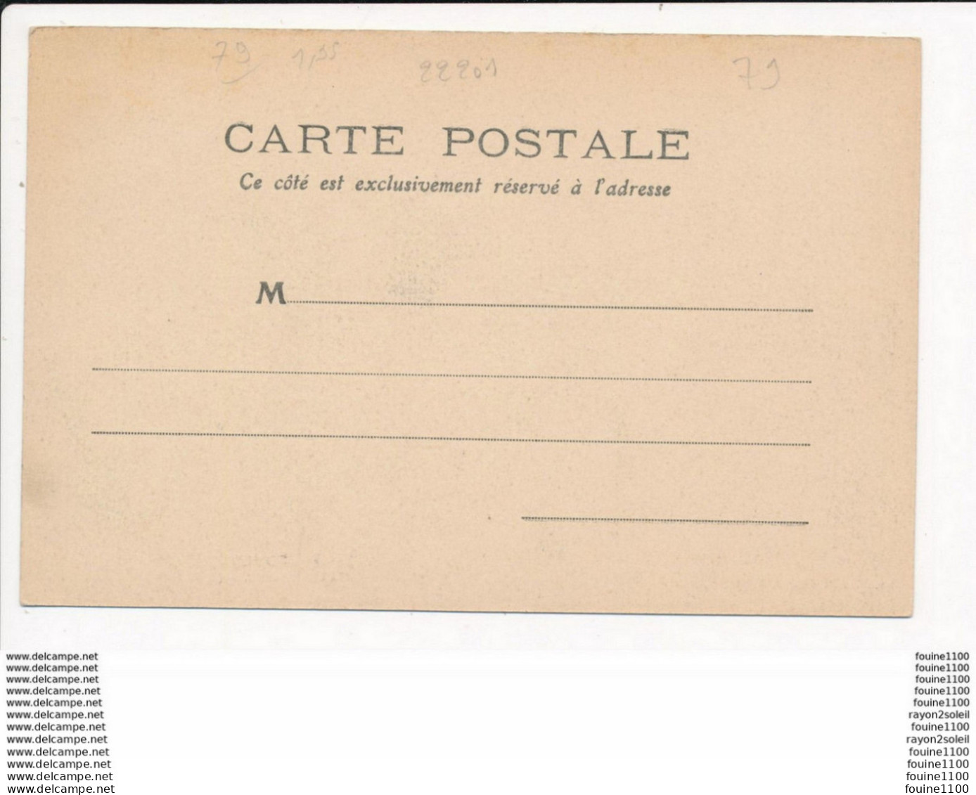 Carte De COULONGES SUR L AUTIZE  Le Château  ( Recto Verso ) - Coulonges-sur-l'Autize