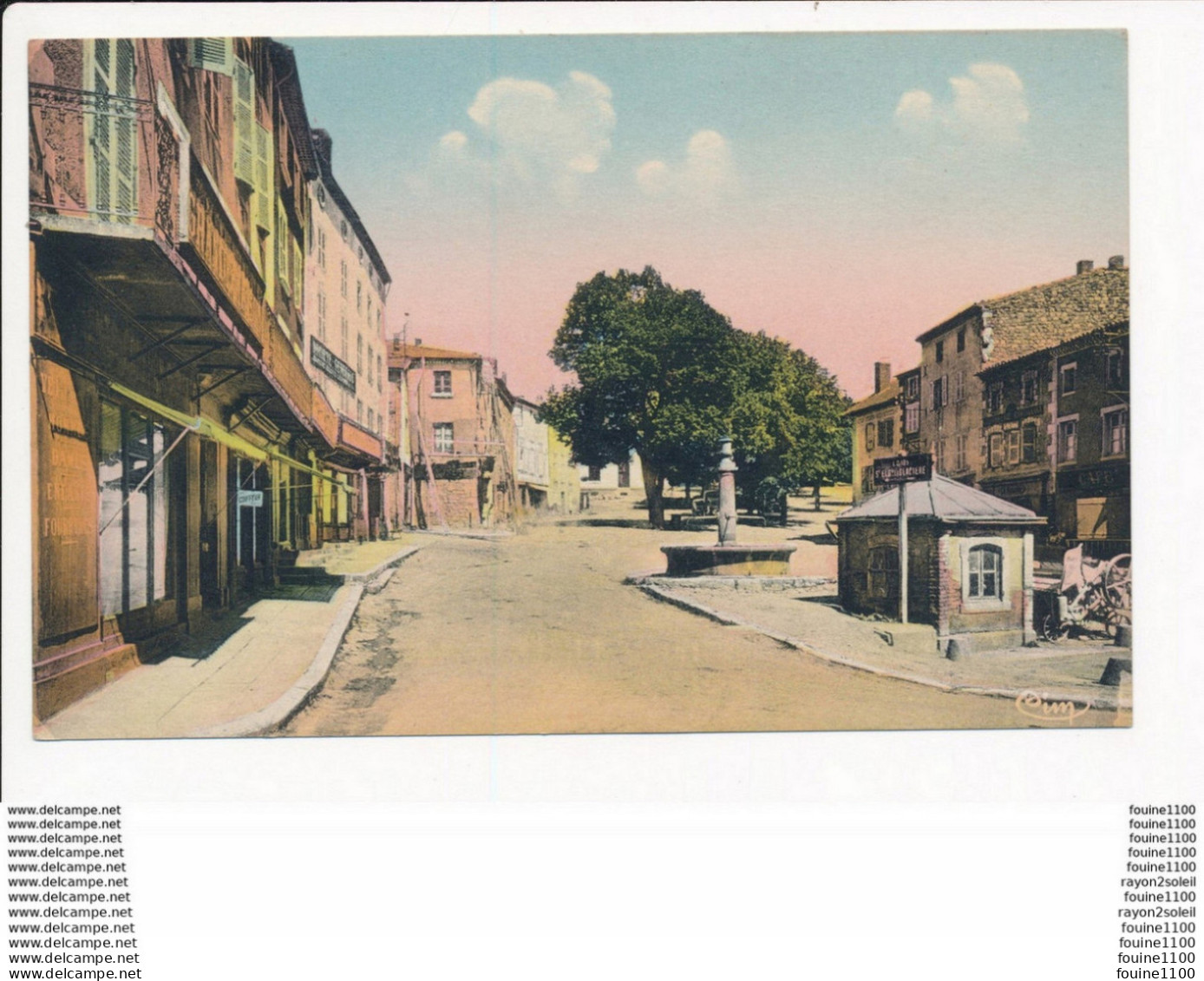 Carte De CUNLHAT  Place Aux Arbres ( Recto Verso ) - Cunlhat