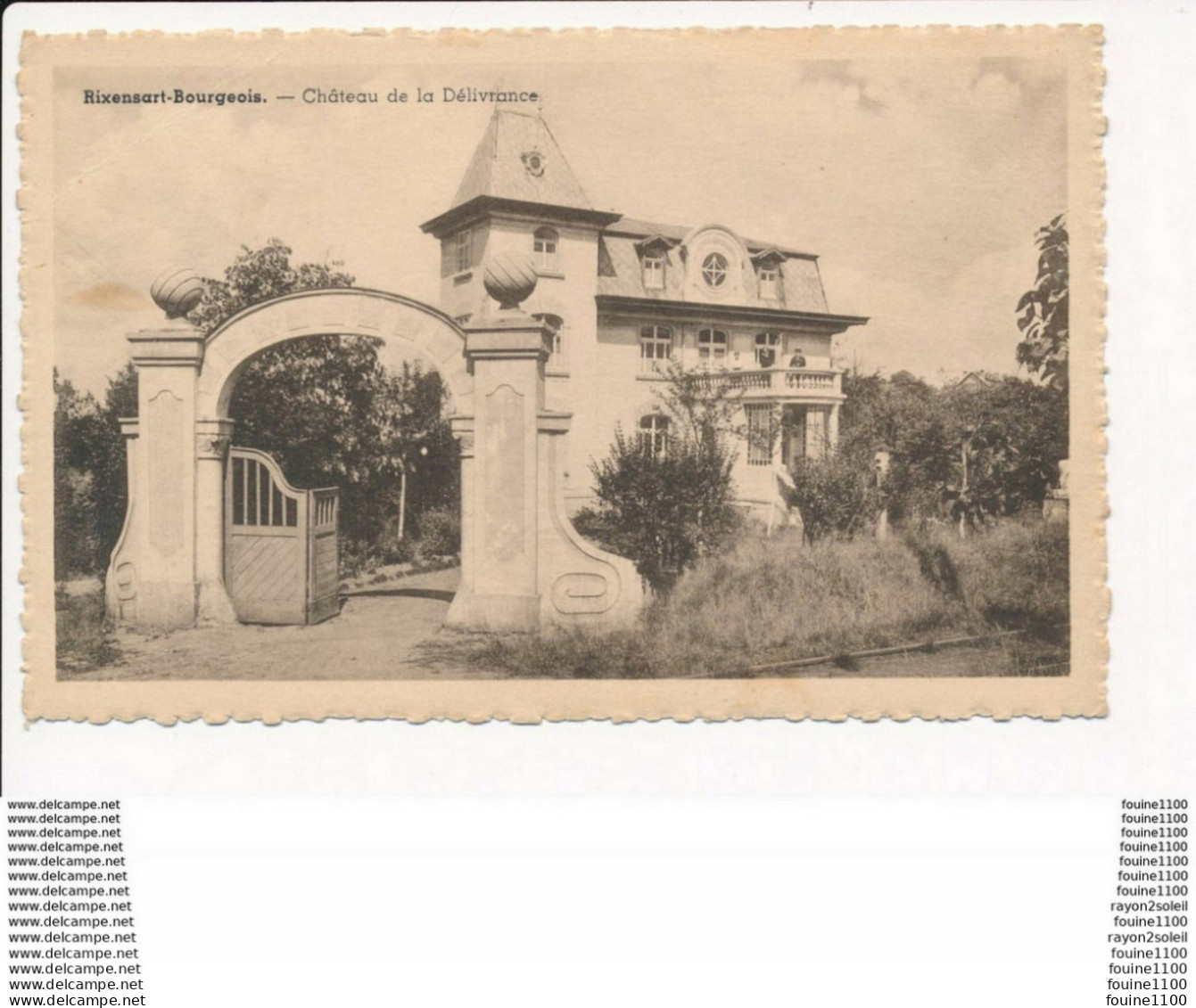 Carte De Rixensart Bourgeois Château De La Délivrance   ( Recto Verso ) - Rixensart