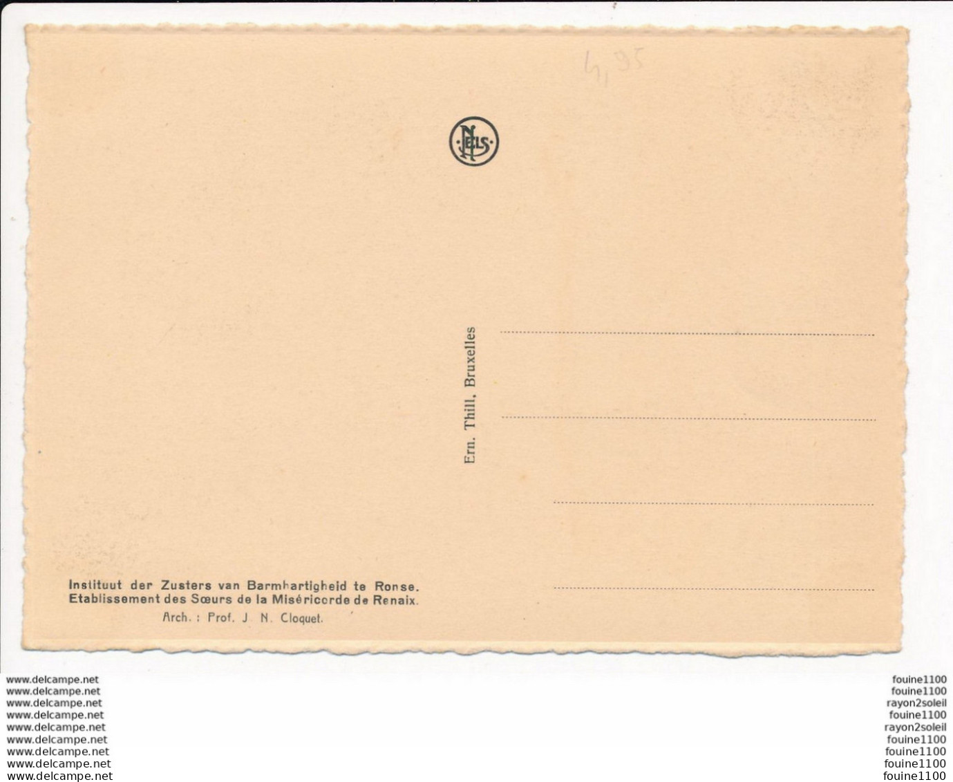 Carte ( Format 15 X 10,5 Cm )  RENAIX RONSE Sancta Maria Salle De Jeu - Ronse