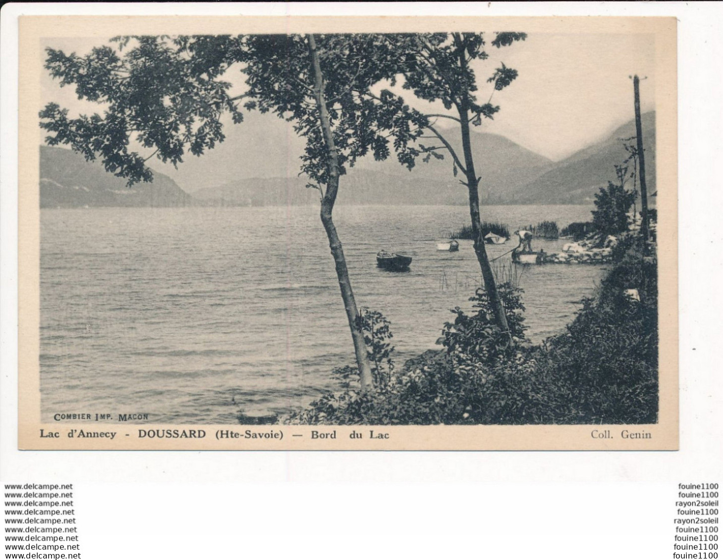 Carte De DOUSSARD Lac D'annecy Bord Du Lac - Doussard