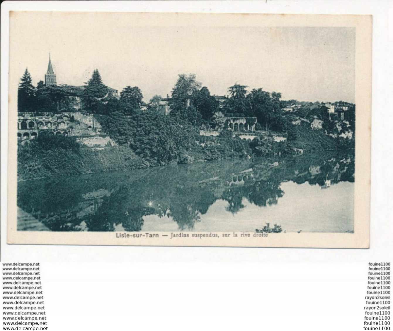 Carte De LISLE SUR TARN  Jardins Suspendus Sur La Rive Droite ( Recto Verso ) - Lisle Sur Tarn