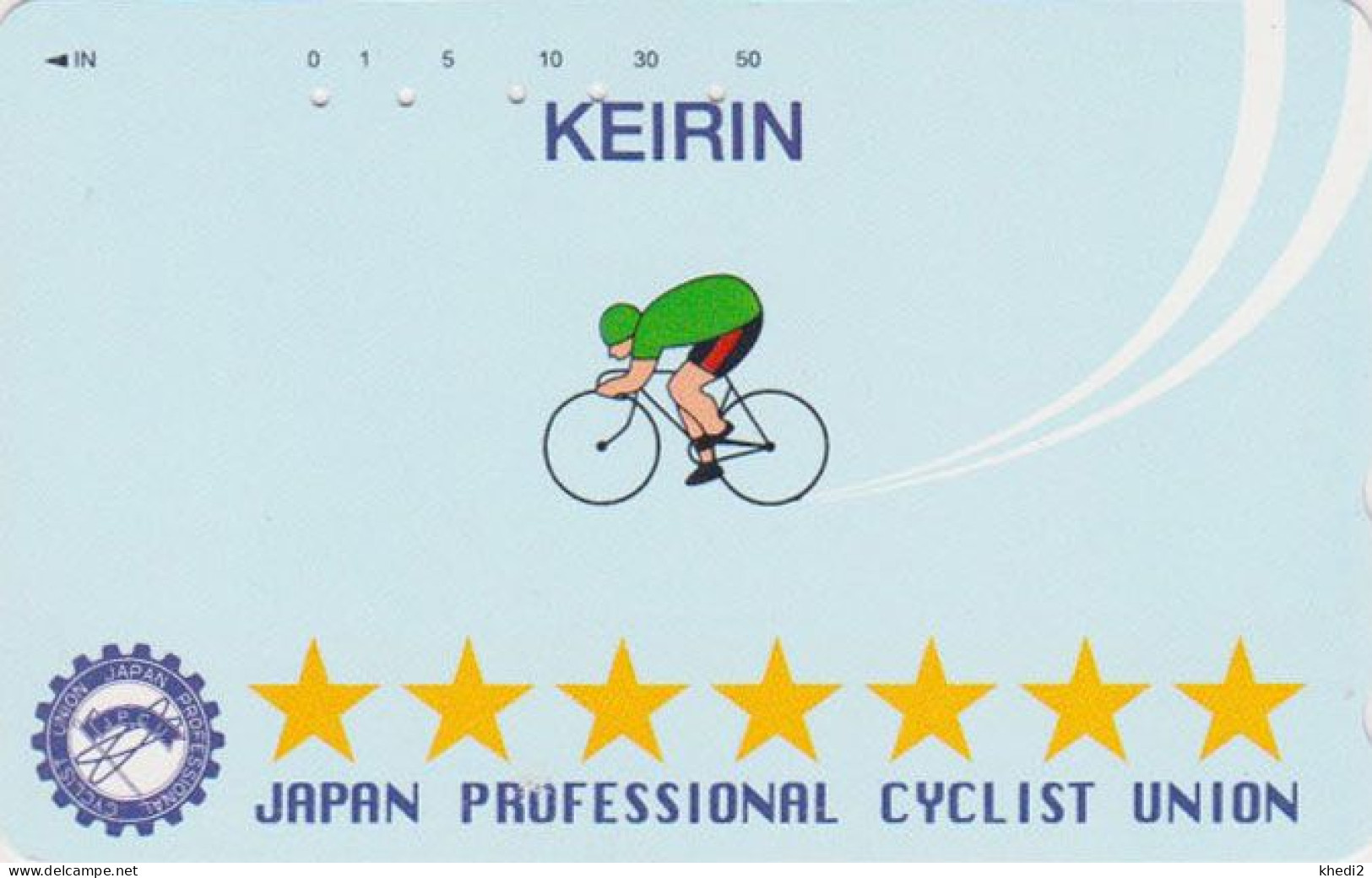 TC JAPON / 110-011  - SPORT CYCLISME VELO - KEIRIN CYCLING BIKE JAPAN Phonecard - RADFAHREN - 125 - Deportes