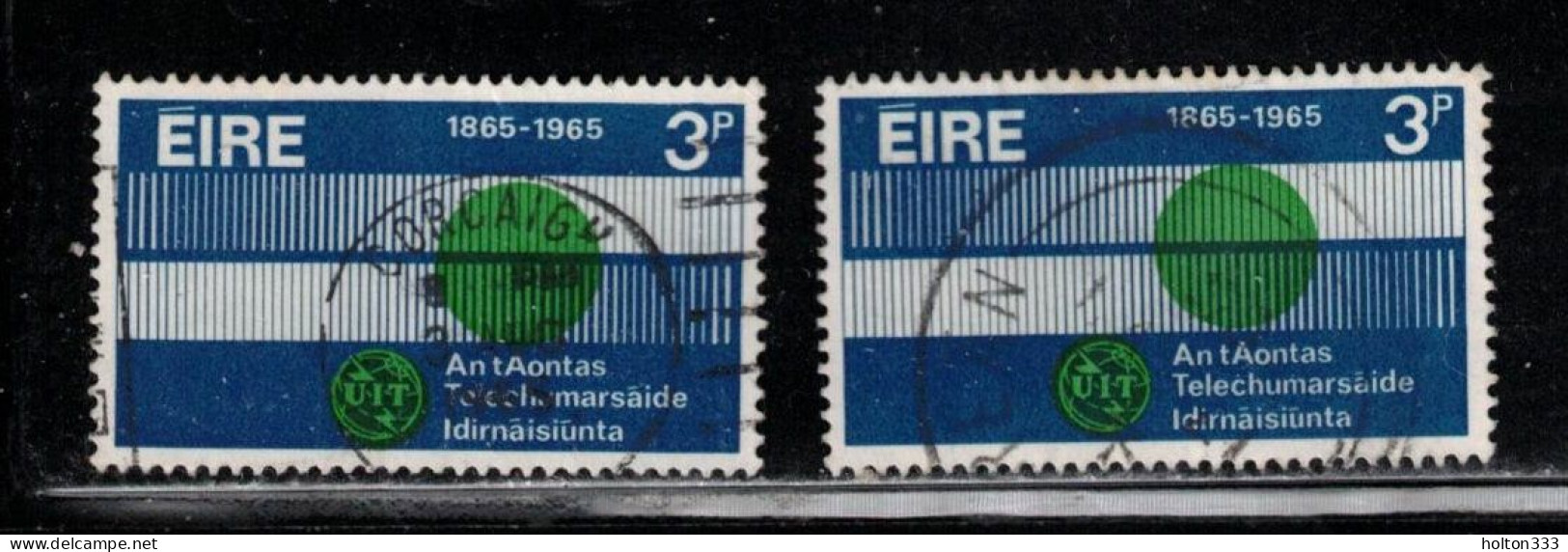 IRELAND Scott # 198 Used X 2 - ITU Centenary - Gebraucht