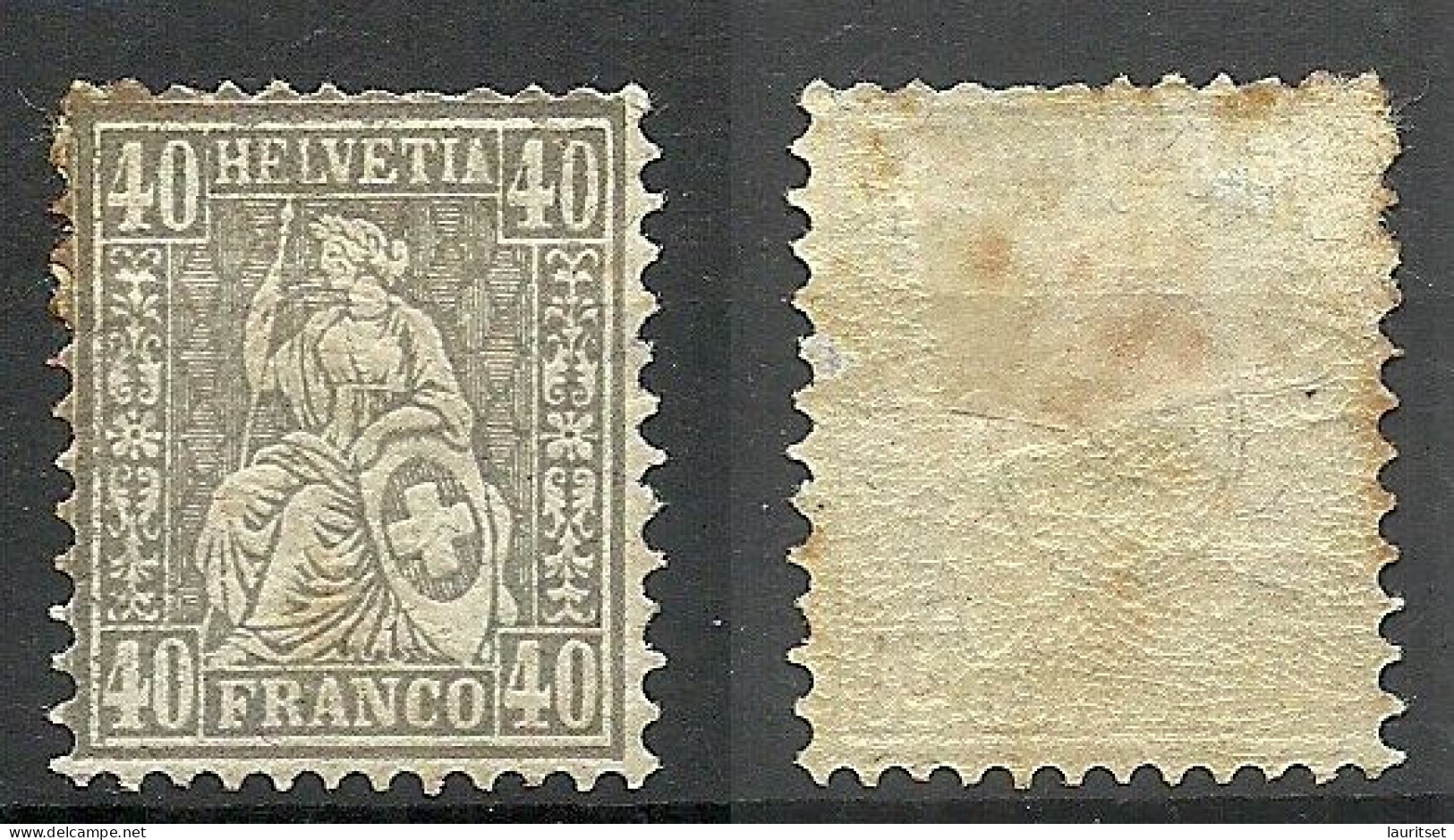 SCHWEIZ Switzerland 1867 Michel 34 * - Unused Stamps