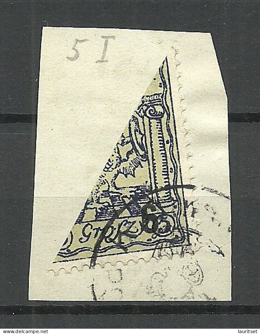 POLEN Poland 1915 Stadtpost Warschau Local City Post Michel 6 I As Bisect / Halbierung On Cover Piece - Used Stamps