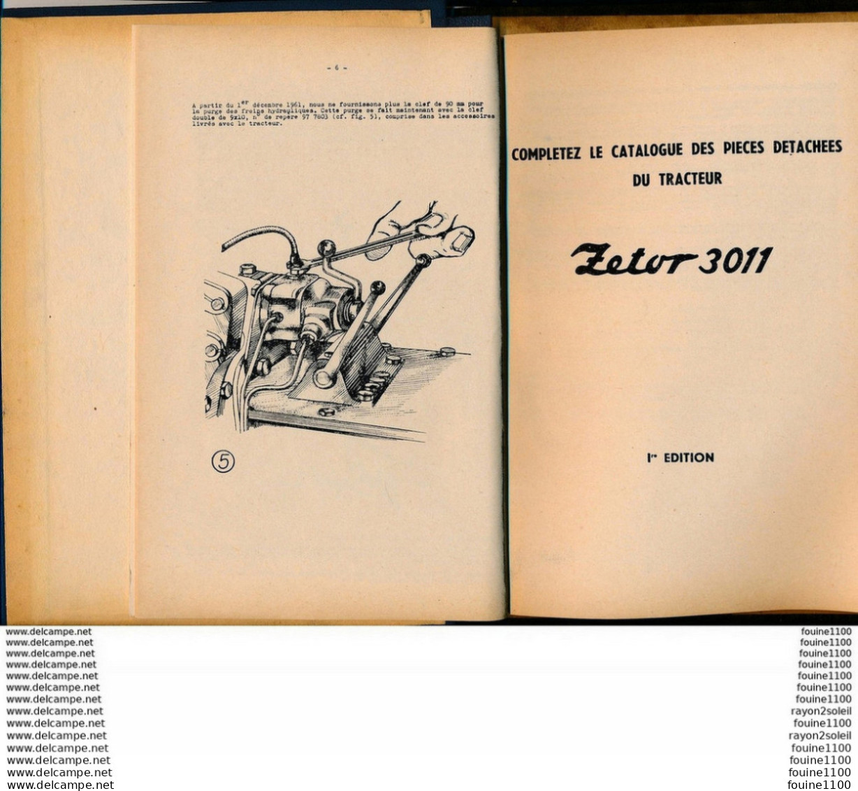 Bulletin Technique Et De Service D'après Vente Du Tracteur Agricole ZETOR 3011  ZETOR 50 SUPER  Année 1962 Je Pense - Trattori