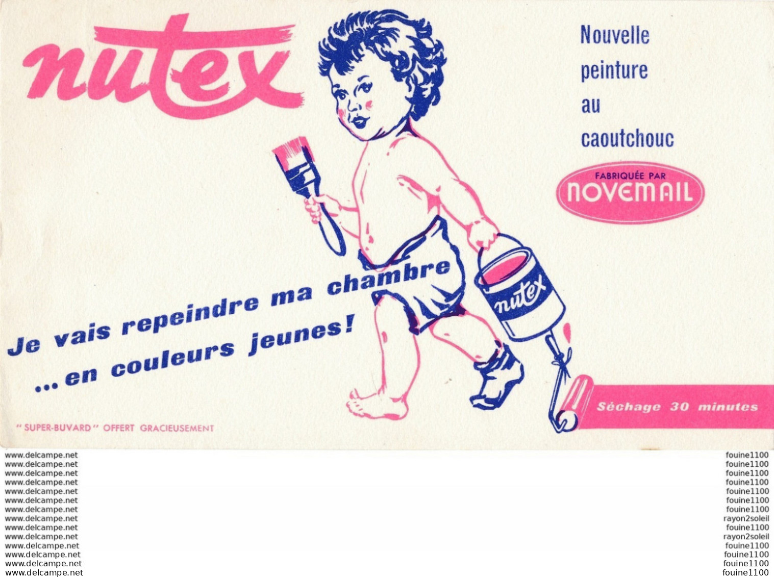 BUVARD Peinture Nutex Novemail ( Recto Verso ) - Pinturas