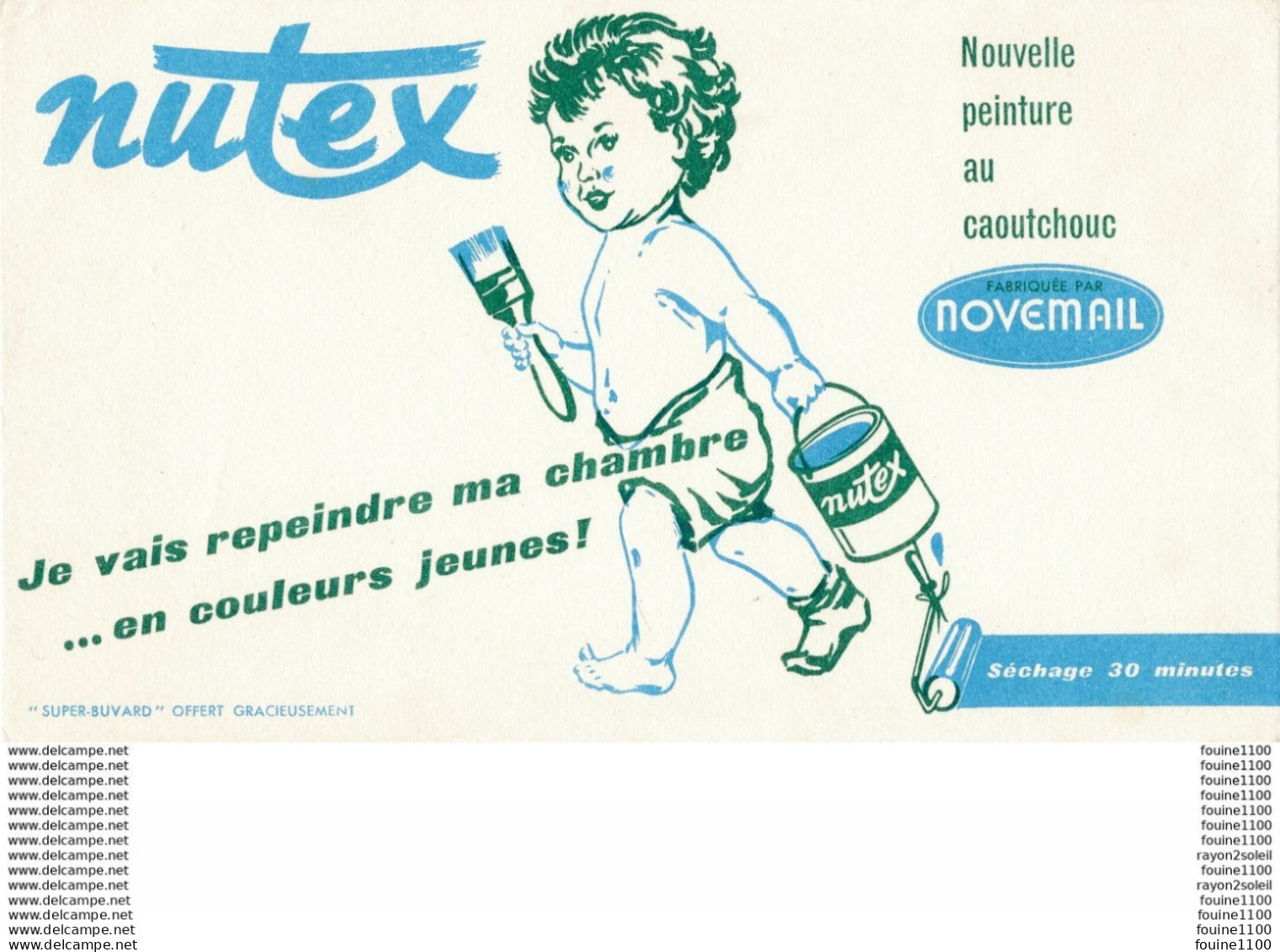 BUVARD Peinture Nutex Novemail ( Recto Verso ) - Verf & Lak