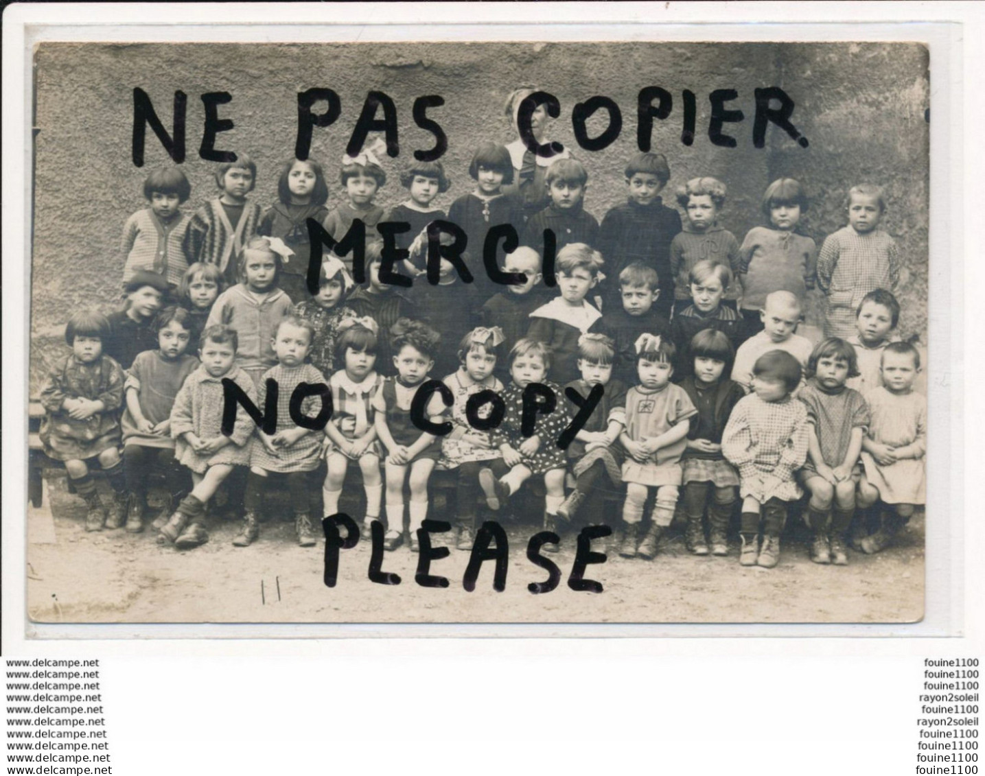 ♥ CARTE PHOTO ♥ De Classe / école ( Photographe DEMIERRE à CALUIRE )  ( Recto Verso ) - Caluire Et Cuire