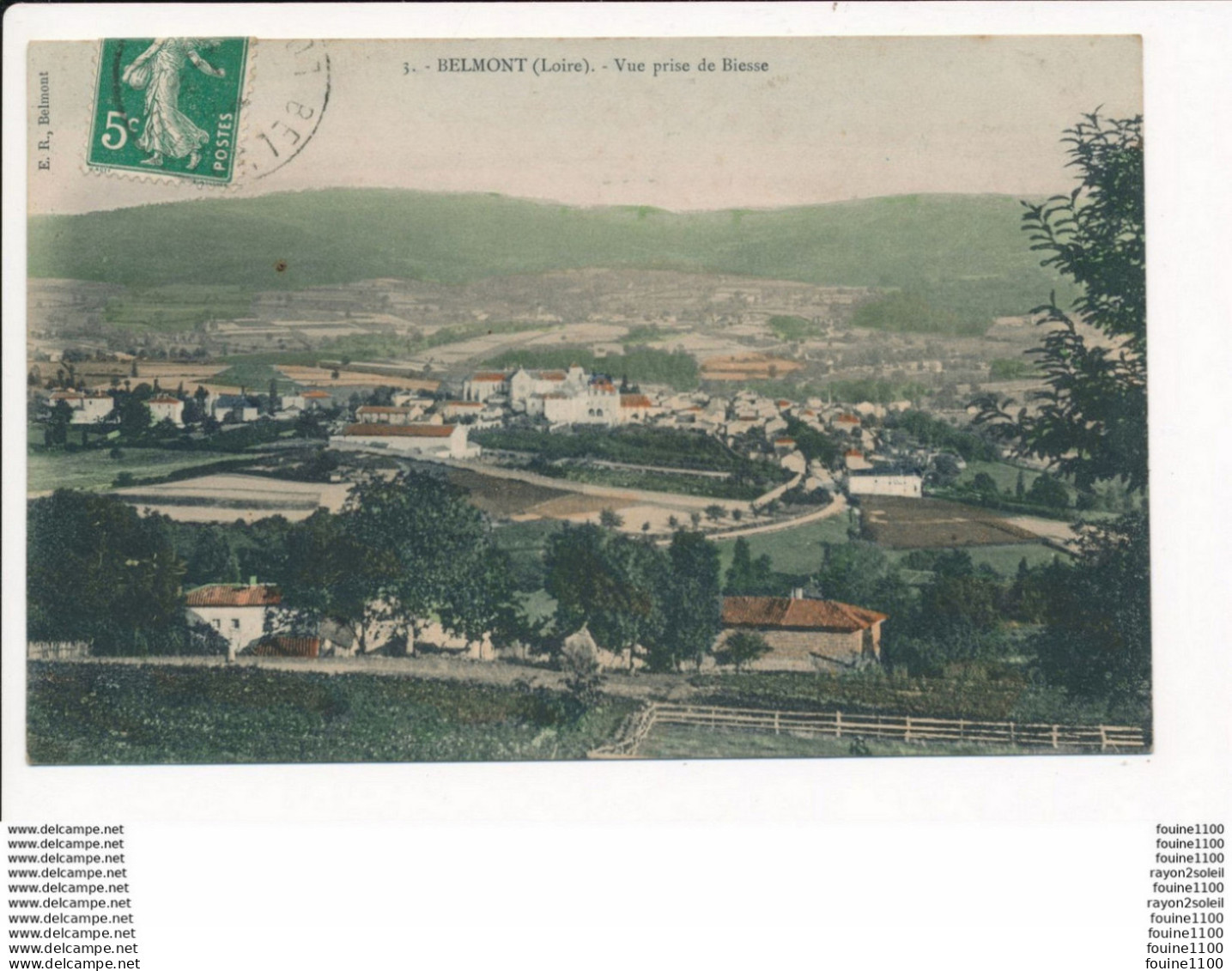 Carte De BELMONT Vue Prise De Biesse ( Recto Verso ) - Belmont De La Loire