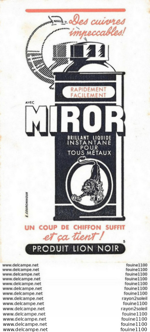 BUVARD  MIROR  ( Lion Noir ) - Produits Ménagers